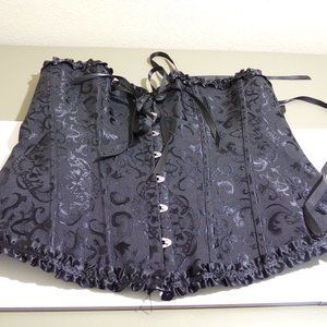 Black Floral Bustier Corset